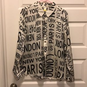 All Around the World Button Up